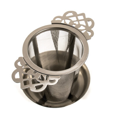 Colador Antiguo con soporte y pedestal