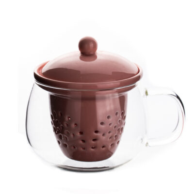 Tazón de vidrio con filtro de cerámica