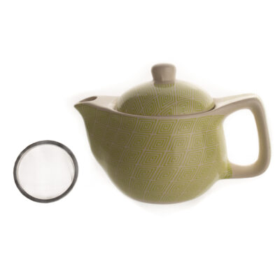 Tetera Campestre Chica Boho Amarilla (pistacho)