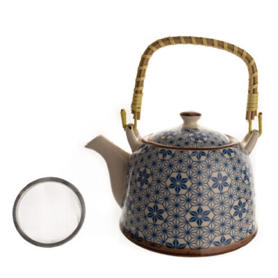 Tetera Campestre Grande Boho Azul